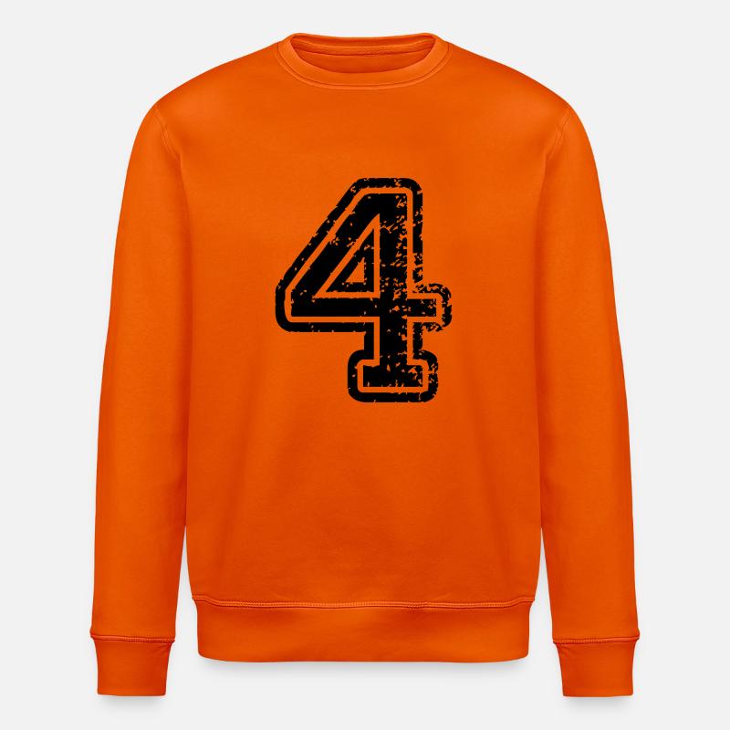 4 - Nummer - Stanley/Stella Unisex Bio-Sweatshirt ROLLER - Tieforange