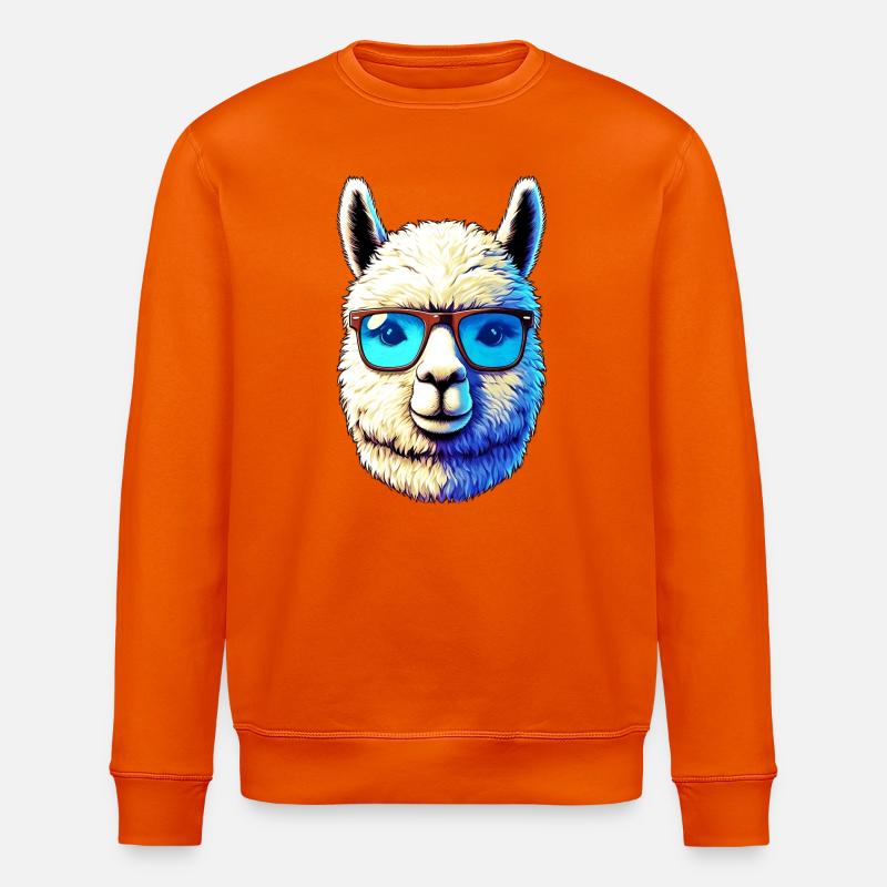 Alpaga avec lunettes de soleil - Sweat bio ROLLER Stanley/Stella Unisexe - orange profond