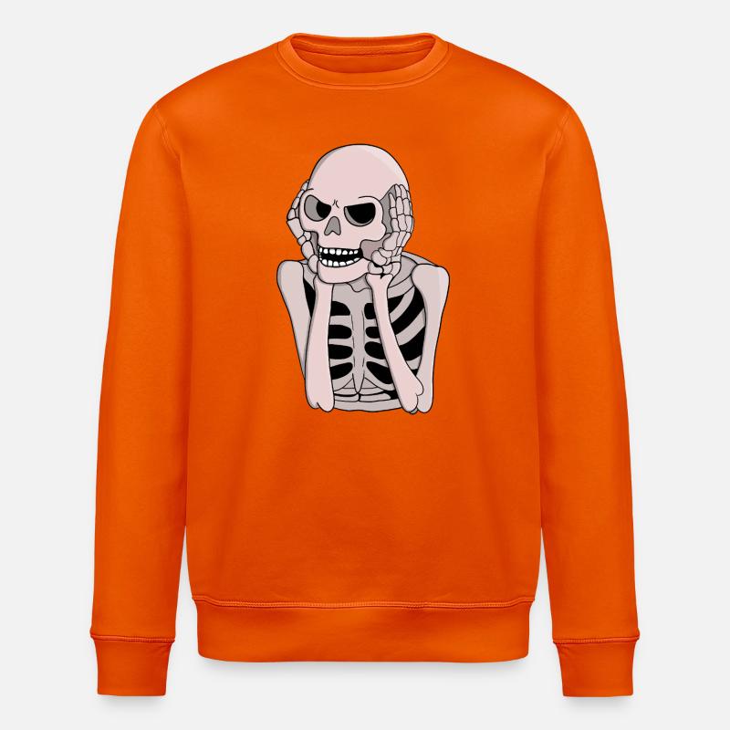 Ängstliche Skelettskizze - Stanley/Stella Unisex Bio-Sweatshirt ROLLER - Tieforange