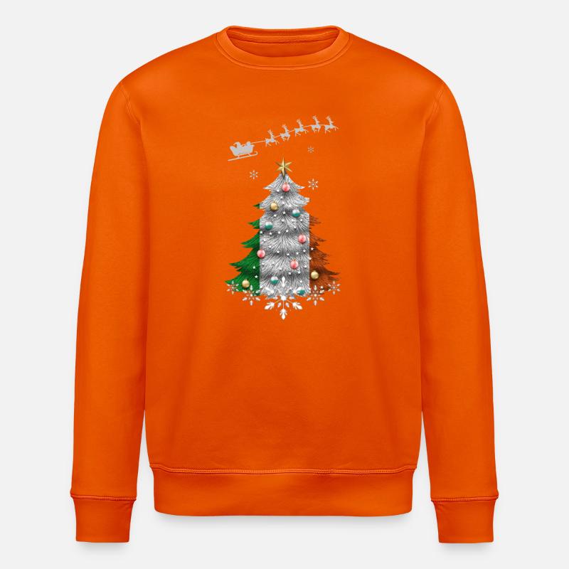Weihnachtsbaum mit Irland-Flagge - Stanley/Stella Unisex Bio-Sweatshirt ROLLER - Tieforange