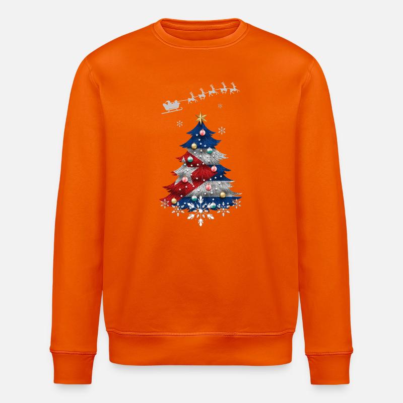 Sapin de Noël avec drapeau cubain - Sweat bio ROLLER Stanley/Stella Unisexe - orange profond