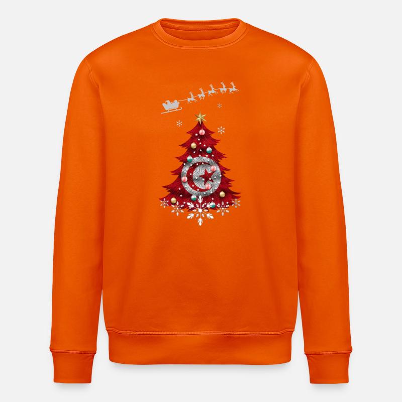 Sapin de Noël avec drapeau tunisien - Sweat bio ROLLER Stanley/Stella Unisexe - orange profond