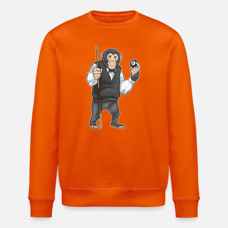 Affe Billiard Queue Sport - Stanley/Stella Unisex Bio-Sweatshirt ROLLER - Tieforange
