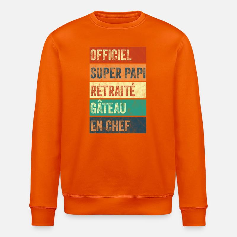 Super Papi Officiel - Sweat bio ROLLER Stanley/Stella Unisexe - orange profond