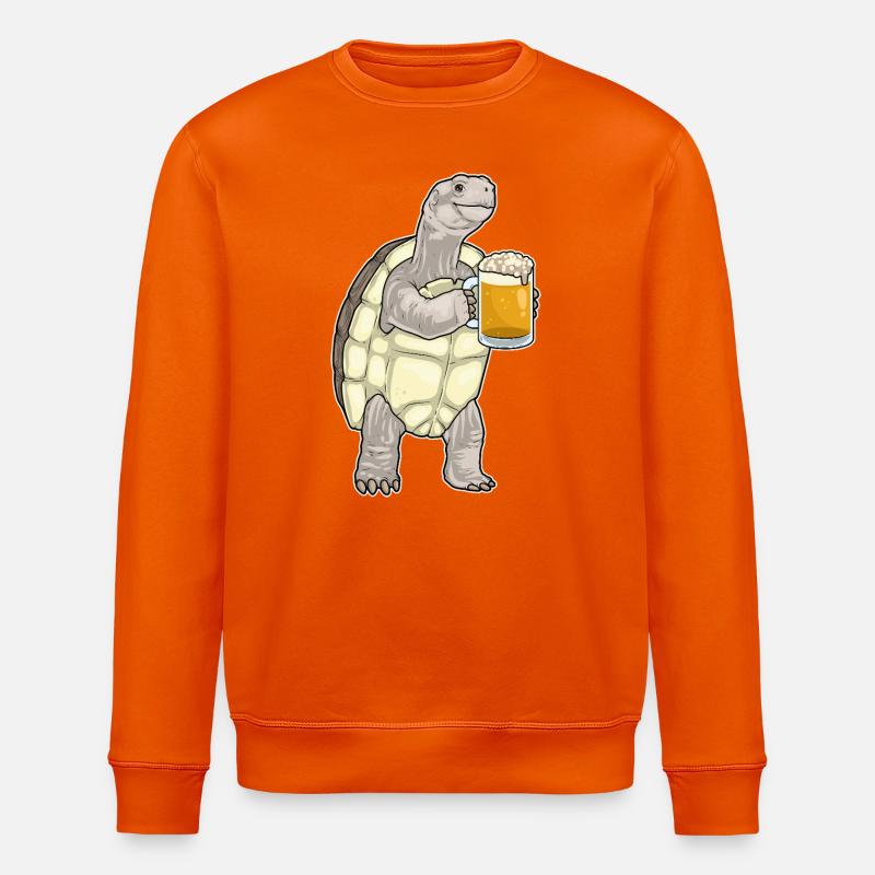 Schildkröte Bier - Stanley/Stella Unisex Bio-Sweatshirt ROLLER - Tieforange