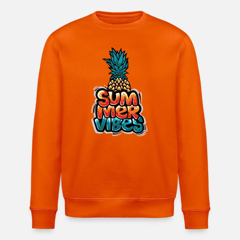 Sommer Vibes Ananas Design - Stanley/Stella Unisex Bio-Sweatshirt ROLLER - Tieforange