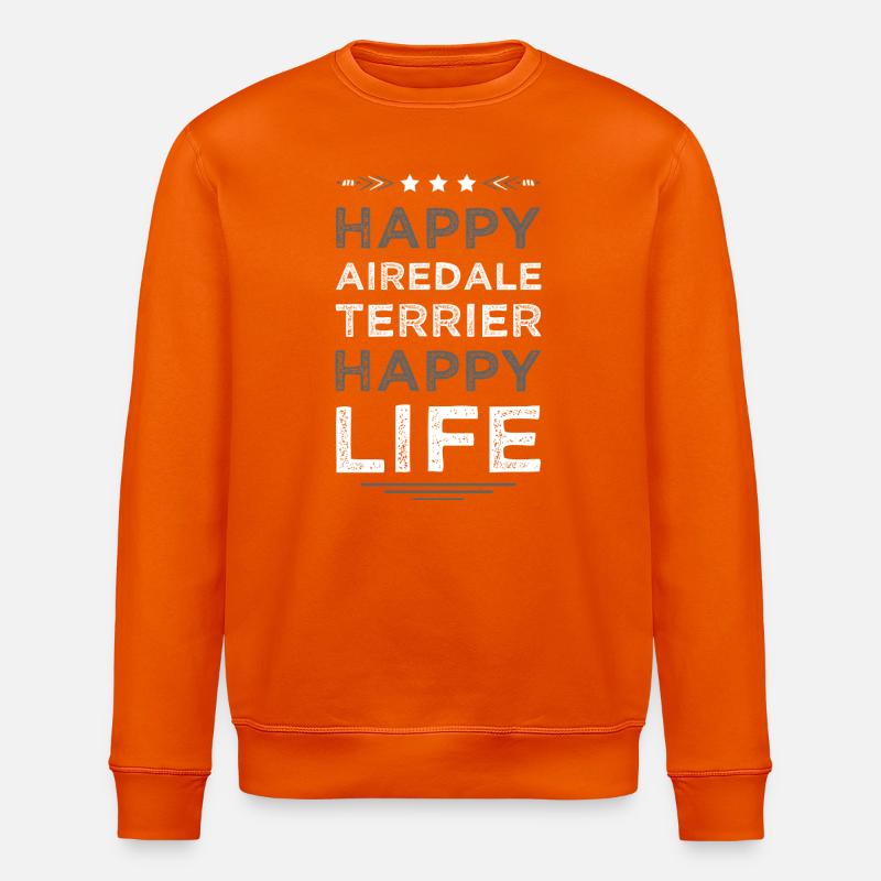 Happy Airedale Terrier Life - Stanley/Stella Unisex Bio-Sweatshirt ROLLER - Tieforange