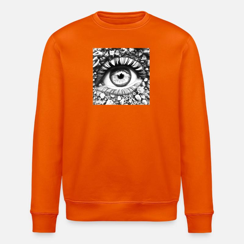 Steinauge: Blick in Tiefe - Stanley/Stella Unisex Bio-Sweatshirt ROLLER - Tieforange