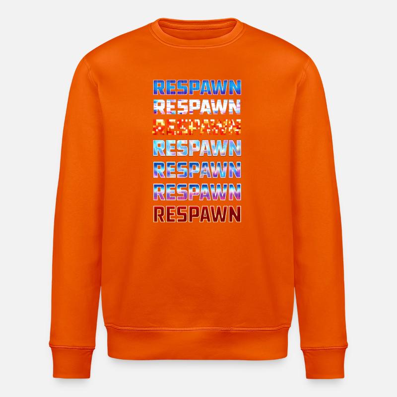 Respawn Neon Gradient Logo Style - Stanley/Stella ROLLER Unisex Organic Sweatshirt - bright orange