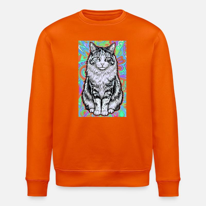 chat - Sweat bio ROLLER Stanley/Stella Unisexe - orange profond