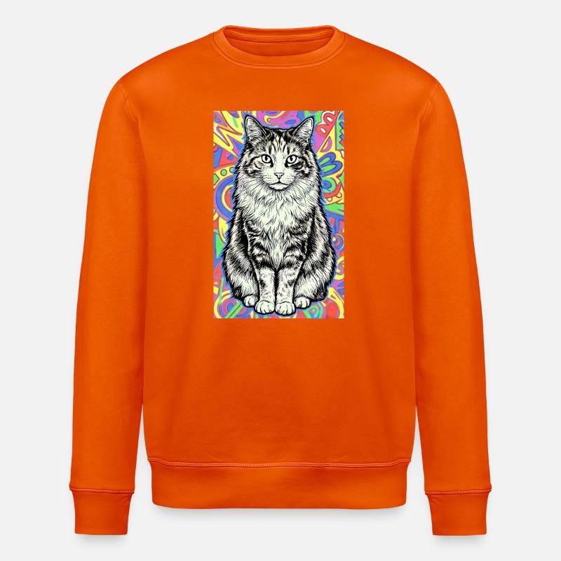chat - Sweat bio ROLLER Stanley/Stella Unisexe - orange profond
