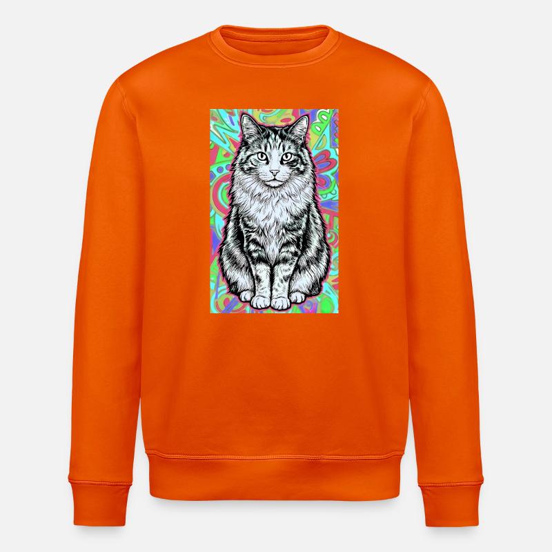 chat - Sweat bio ROLLER Stanley/Stella Unisexe - orange profond