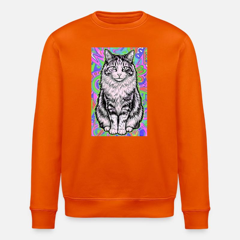 chat - Sweat bio ROLLER Stanley/Stella Unisexe - orange profond