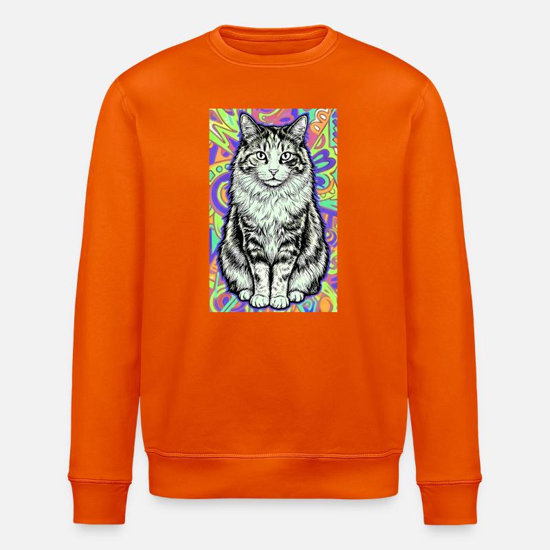 cat - Stanley/Stella ROLLER Unisex Organic Sweatshirt - bright orange
