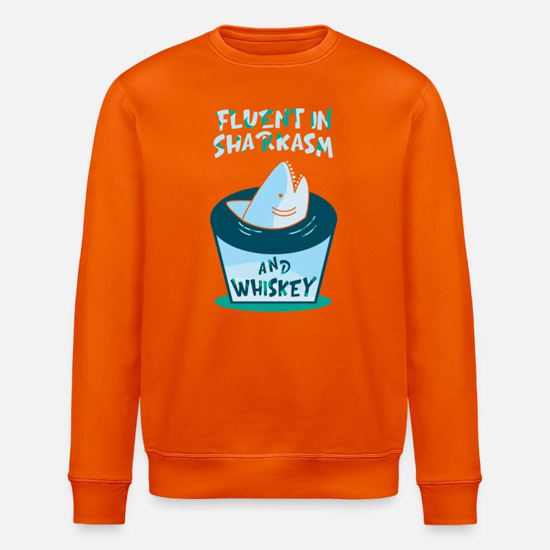 Whiskey Spruch Whiskeytrinker Whiskeyliebhaber - Stanley/Stella Unisex Bio-Sweatshirt ROLLER - Tieforange