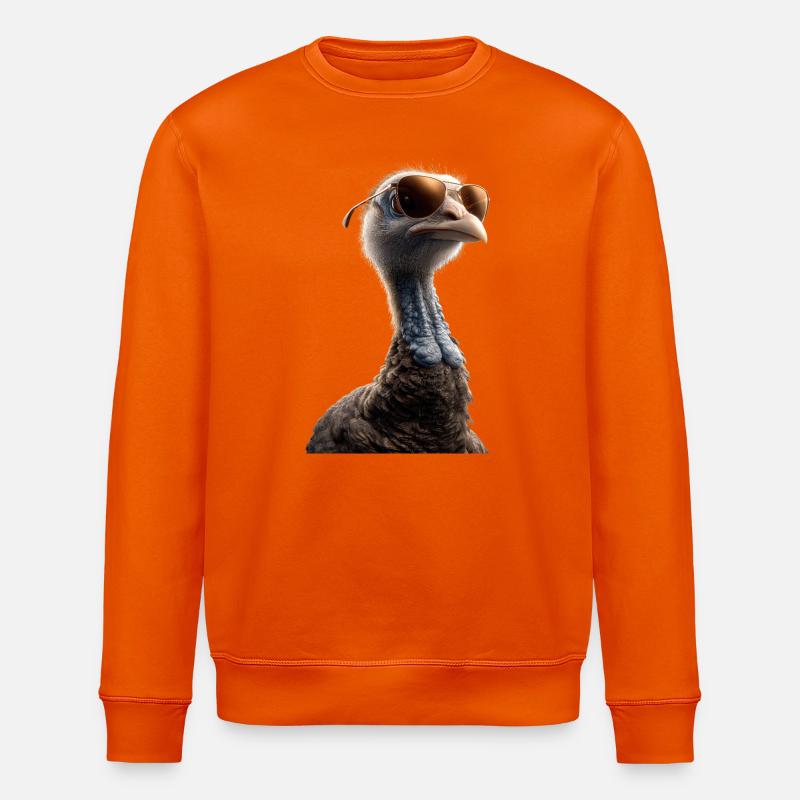 Dinde Poules Oiseaux Dinde - Sweat bio ROLLER Stanley/Stella Unisexe - orange profond