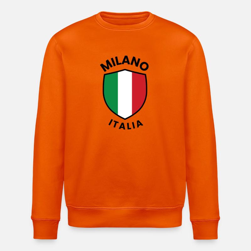 Mailand-Italien-Schild - Stanley/Stella Unisex Bio-Sweatshirt ROLLER - Tieforange