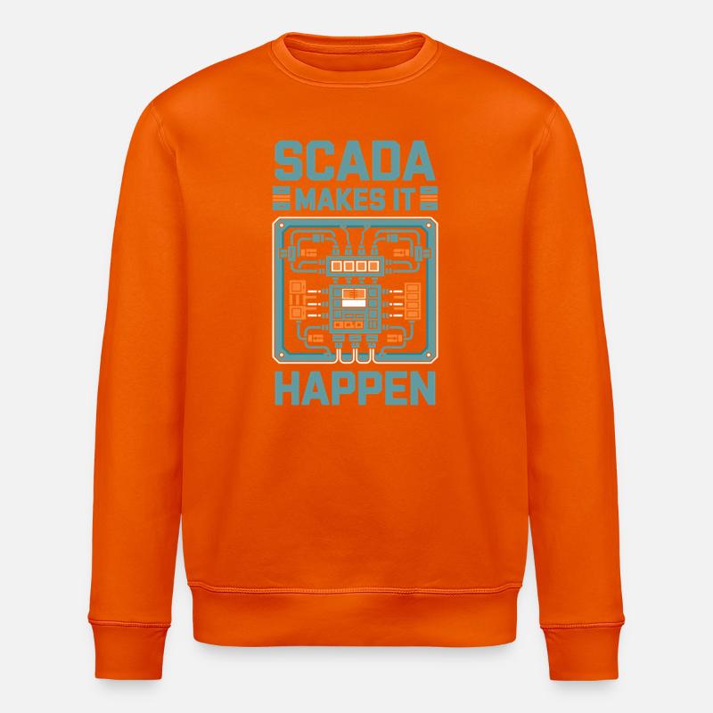 SCADA Makes It Happen Automation Technology - Stanley/Stella ROLLER Unisex Organic Sweatshirt - bright orange