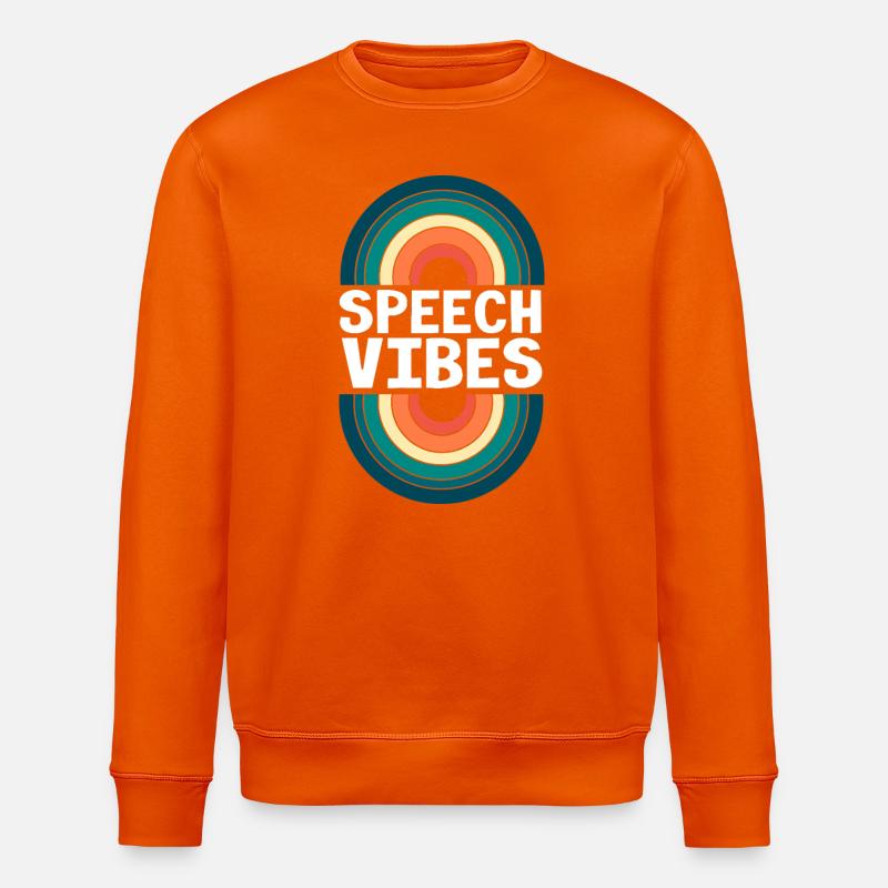Speech Therapy Speech Therapist - Stanley/Stella ROLLER Unisex Organic Sweatshirt - bright orange