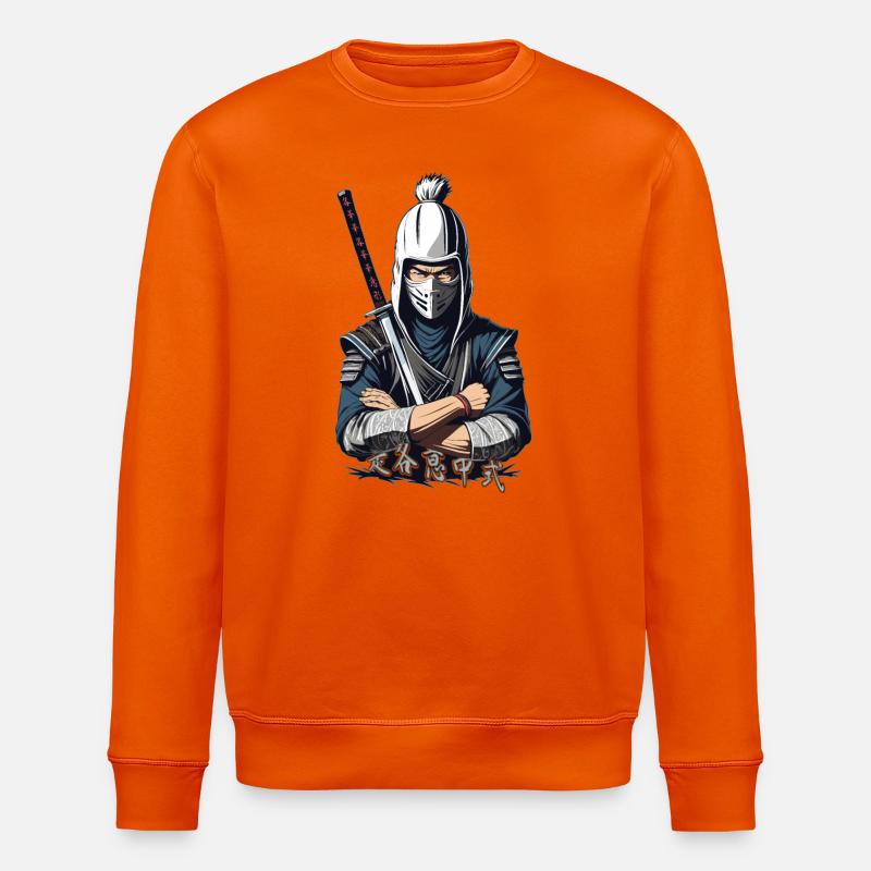 Samurai Warrior - Stanley/Stella ROLLER Unisex Organic Sweatshirt - bright orange
