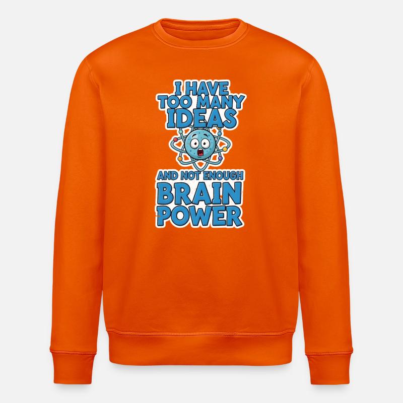 Brain Power Comic Shirt Geschenk - Stanley/Stella Unisex Bio-Sweatshirt ROLLER - Tieforange