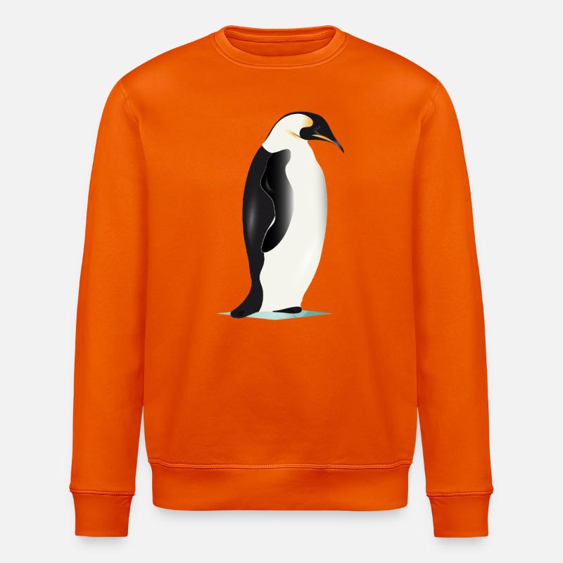 Élégant pingouin graphique sur glace - Sweat bio ROLLER Stanley/Stella Unisexe - orange profond