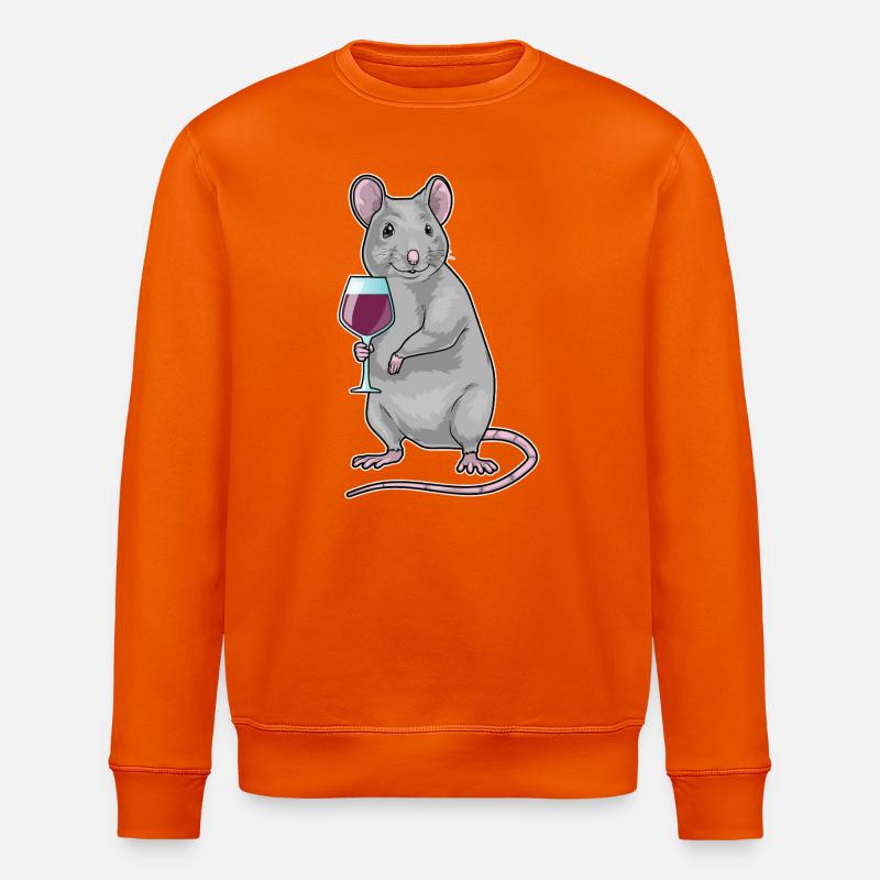 Maus Rotwein - Stanley/Stella Unisex Bio-Sweatshirt ROLLER - Tieforange