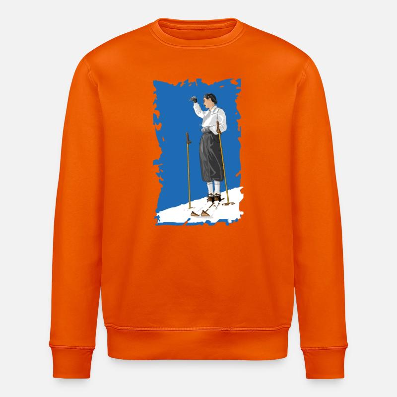 Skimode anno dazumal - Stanley/Stella Unisex Bio-Sweatshirt ROLLER - Tieforange