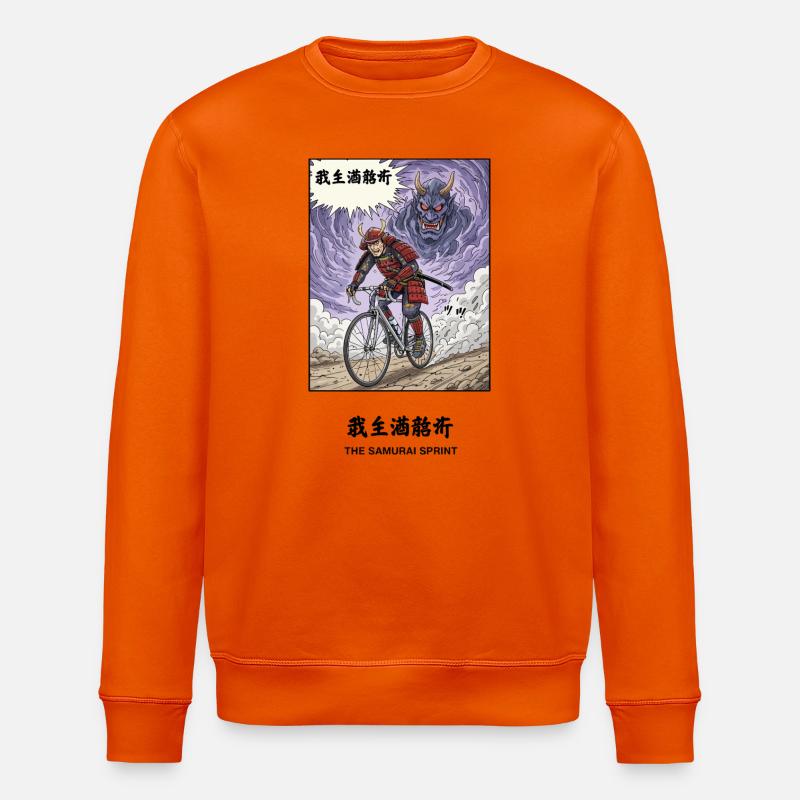 Samurai Sprint gegen Dämonenjagd - Stanley/Stella Unisex Bio-Sweatshirt ROLLER - Tieforange