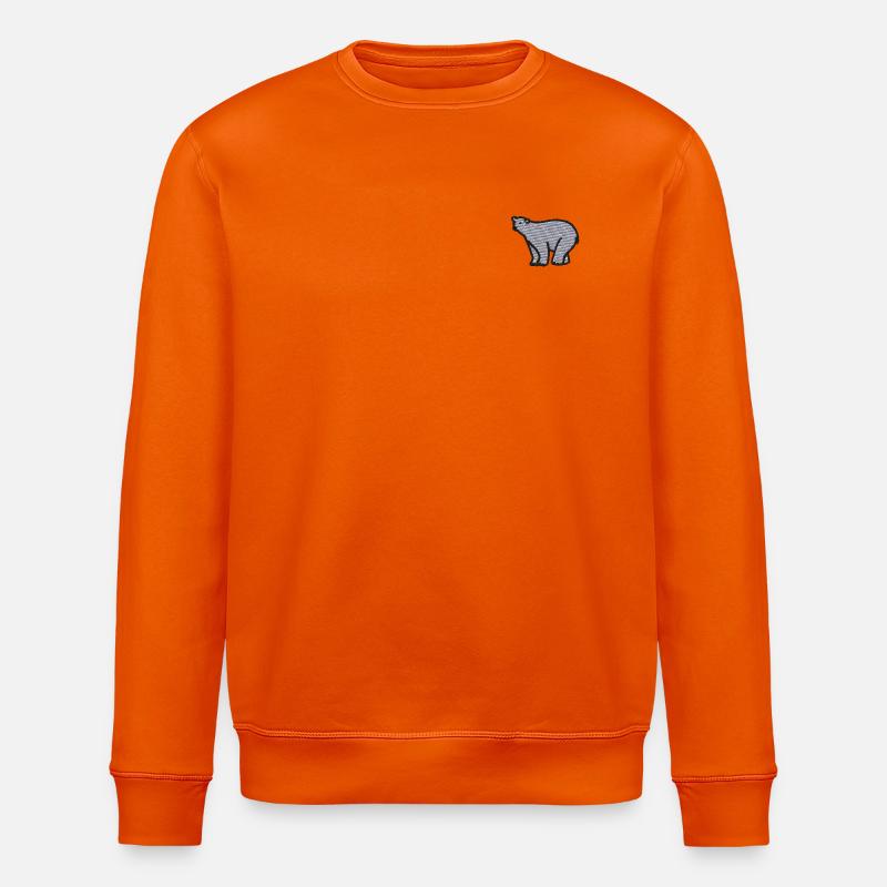 Eisbär bestickt - Stanley/Stella Unisex Bio-Sweatshirt ROLLER - Tieforange