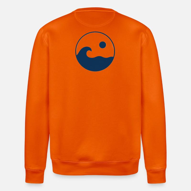 Circle Waves Sun Logo - Sweat bio ROLLER Stanley/Stella Unisexe - orange profond