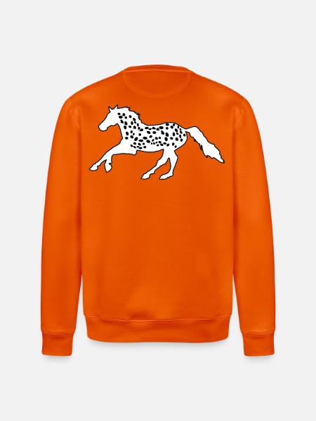 Knabstrupper, Appaloosa, Noriker, Tiger Pied - Stanley/Stella ROLLER økologisk unisex-sweatshirt - dyp oransje