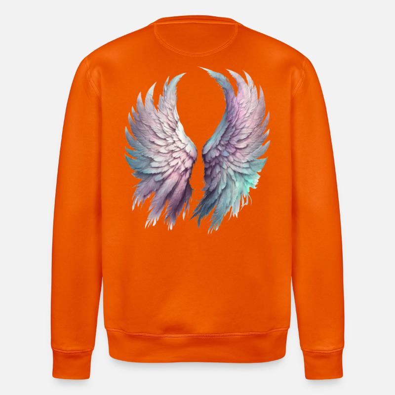 Ätherische Pastellflügel - Stanley/Stella Unisex Bio-Sweatshirt ROLLER - Tieforange