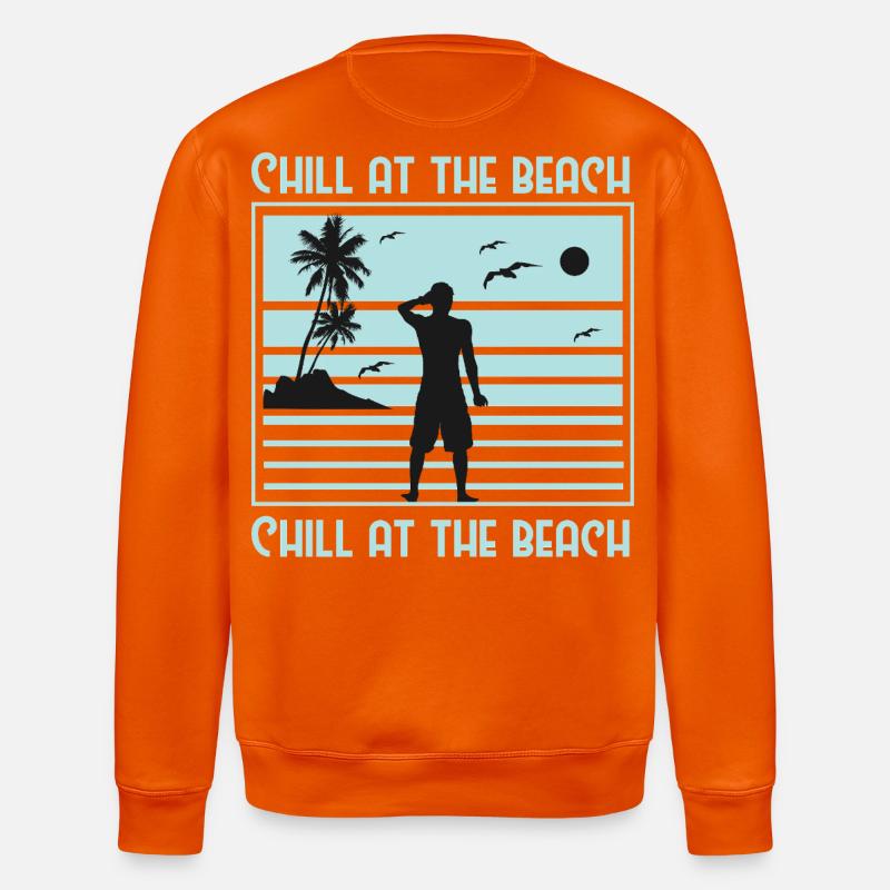 Conception de silhouette de plage décontractée - Sweat bio ROLLER Stanley/Stella Unisexe - orange profond