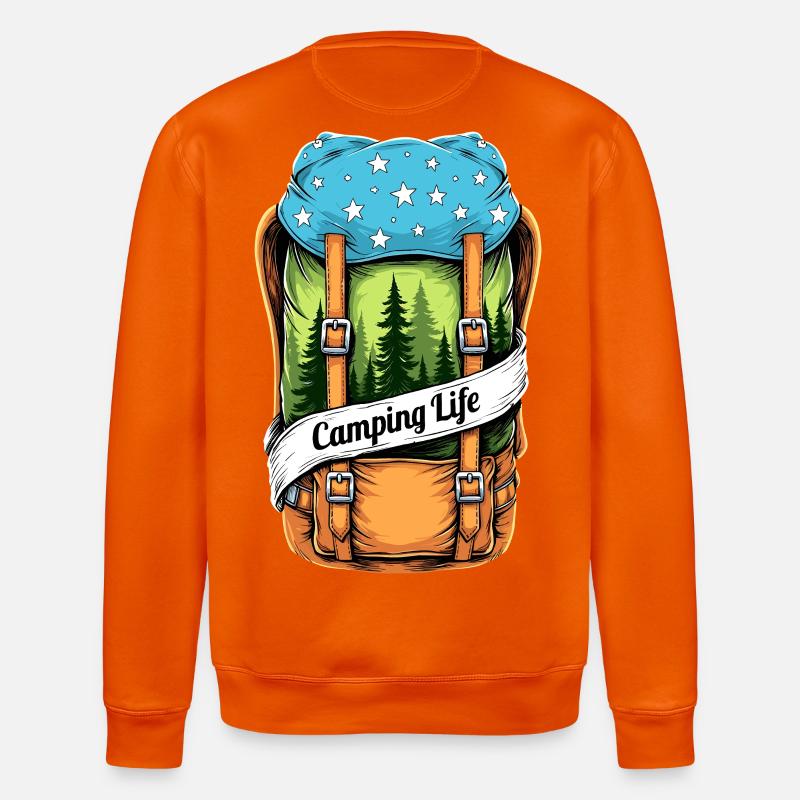 Campingleben Abenteuerrucksack - Stanley/Stella Unisex Bio-Sweatshirt ROLLER - Tieforange