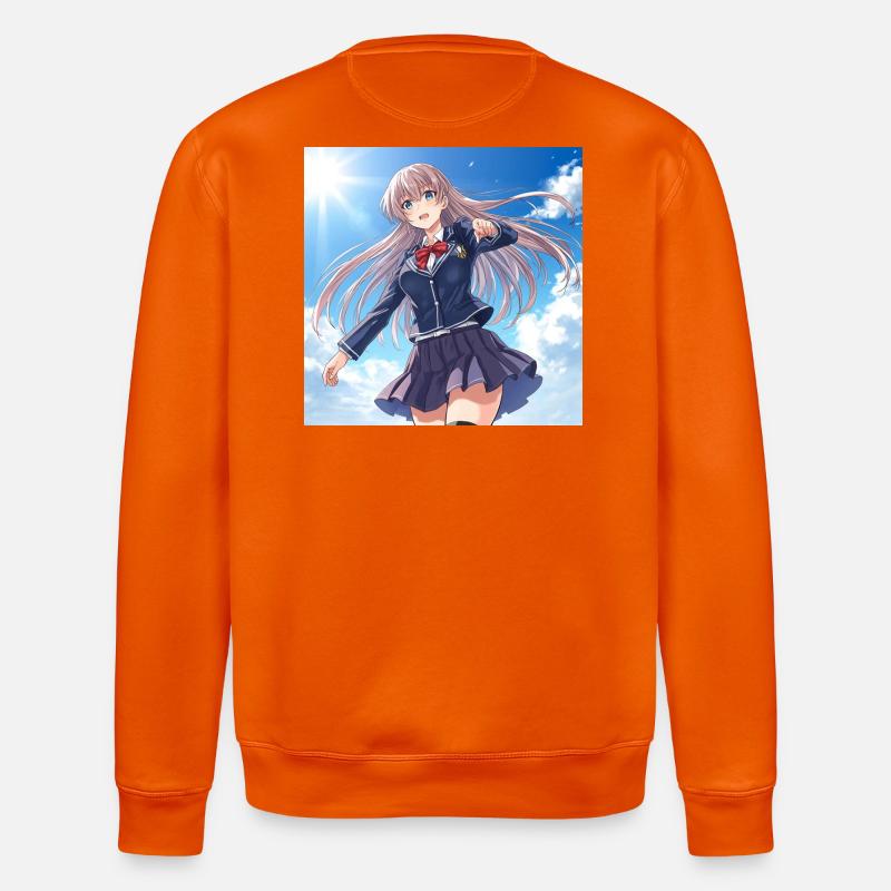 Sonnensturm Schuluniform Heldin - Stanley/Stella Unisex Bio-Sweatshirt ROLLER - Tieforange