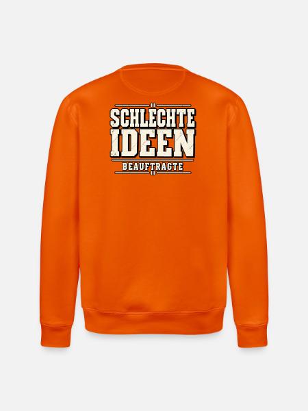 Schlechte Ideen Beauftragte – Polterabend - Stanley/Stella Unisex Bio-Sweatshirt ROLLER - Tieforange