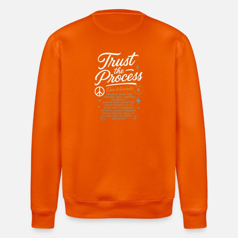 Trust_the_Process - Sweat bio ROLLER Stanley/Stella Unisexe - orange profond