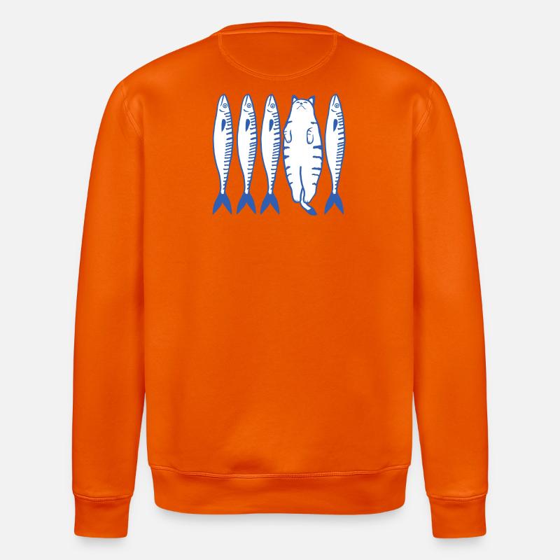 chat blanc et companie - Sweat bio ROLLER Stanley/Stella Unisexe - orange profond