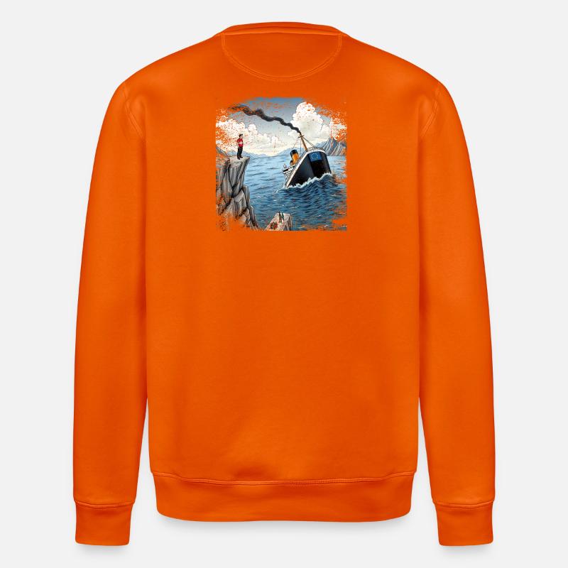 Satire sur la neutralité suisse - Sweat bio ROLLER Stanley/Stella Unisexe - orange profond