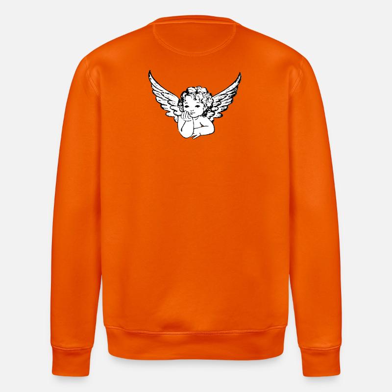 Engel mit Flügel - Stanley/Stella Unisex Bio-Sweatshirt ROLLER - Tieforange