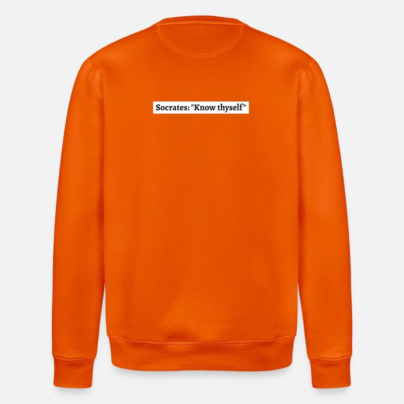 Socrates Quote - Stanley/Stella Unisex Bio-Sweatshirt ROLLER - Tieforange