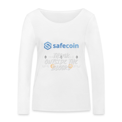 SafeCoin; Think Outside the Blocks (blue + white) - Women's Organic Longsleeve Shirt by Stanley & Stella