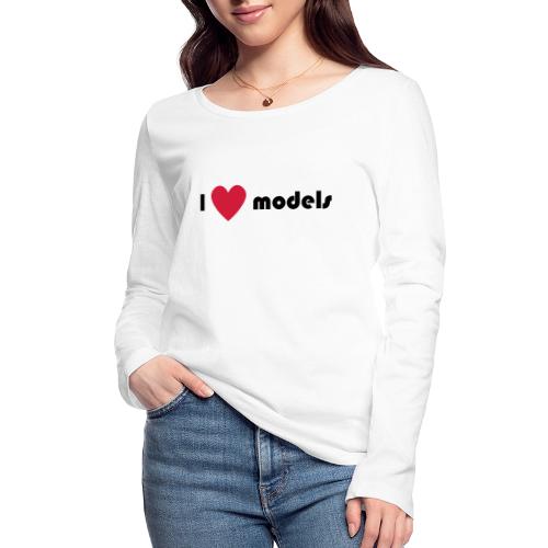 I love models - Stanley/Stella Vrouwen bio-shirt met lange mouwen