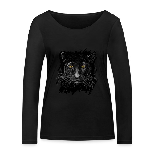 Schwarzer Panther - Frauen Bio-Langarmshirt von Stanley & Stella