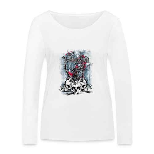 rock n roll skulls - Stanley/Stella Vrouwen bio-shirt met lange mouwen