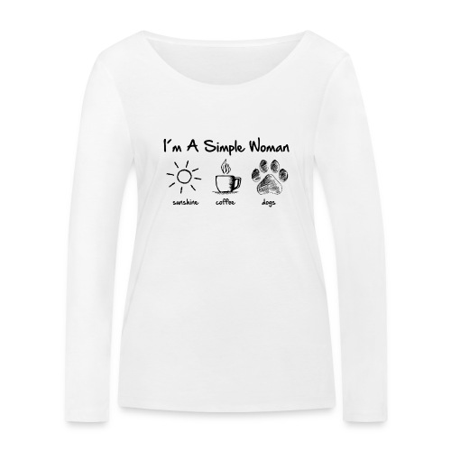 Vorschau: simple woman dog - Frauen Bio-Langarmshirt von Stanley & Stella