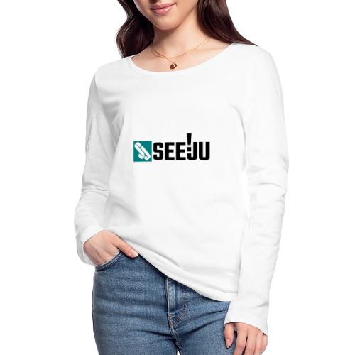 SeeJu 2 logo quer 3farb - Frauen Bio-Langarmshirt von Stanley & Stella