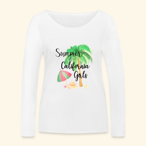 California Girl at Beach - Frauen Bio-Langarmshirt von Stanley & Stella