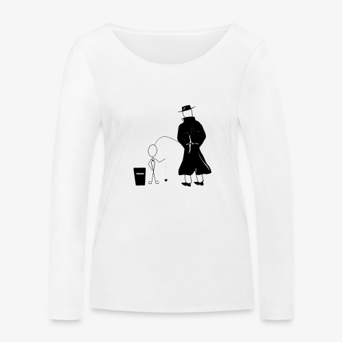Pissing Man against environmental pollution - Frauen Bio-Langarmshirt von Stanley & Stella